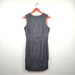 ZARA Basic Sleeveless Wool Blend Sheath Dress Gray Womens Size M Office Business